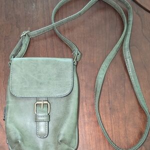 Small green crossbody purse